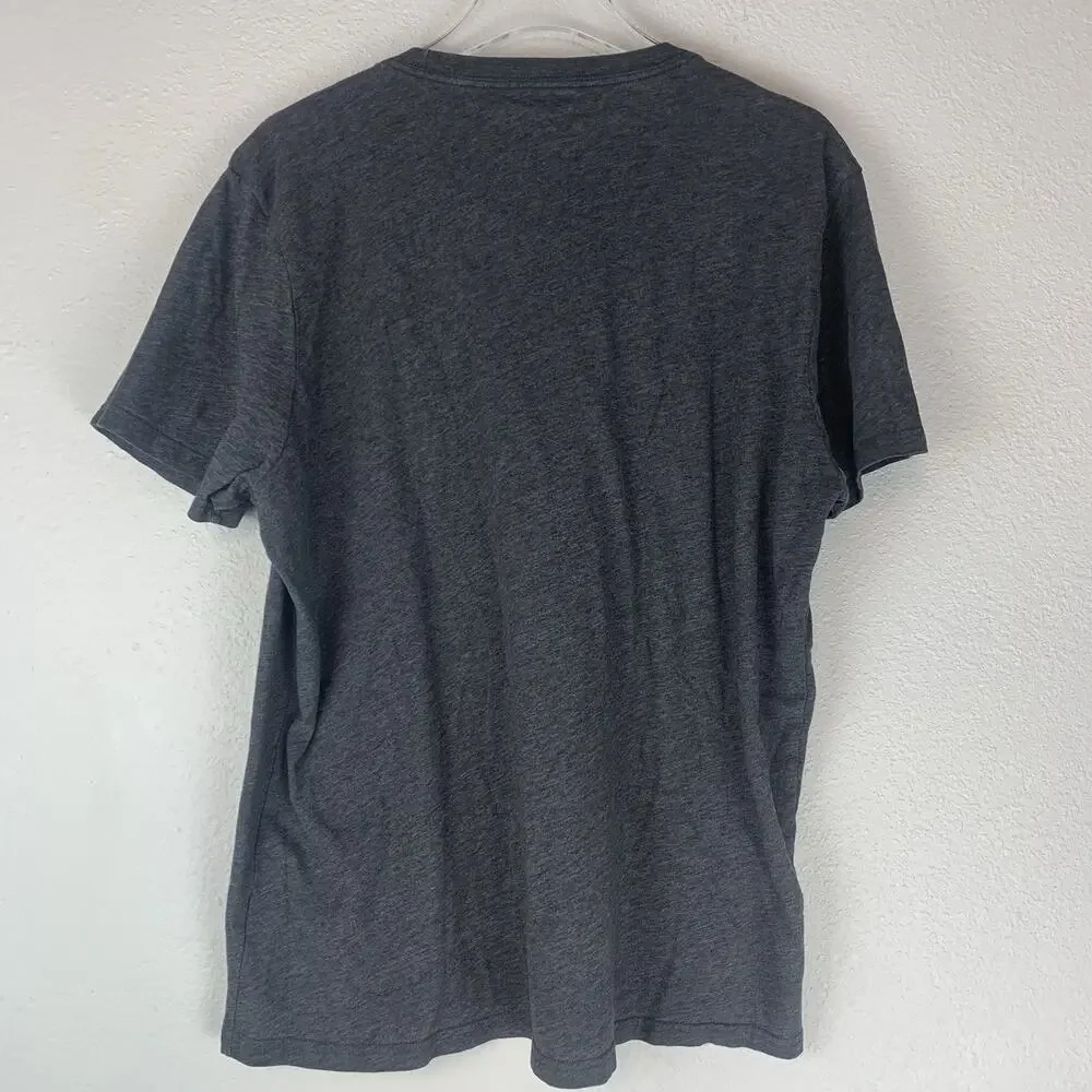 The North Face Shirt Mens Large‎ Gray Spell Out Graphic Tee Short Sleeves Crew L